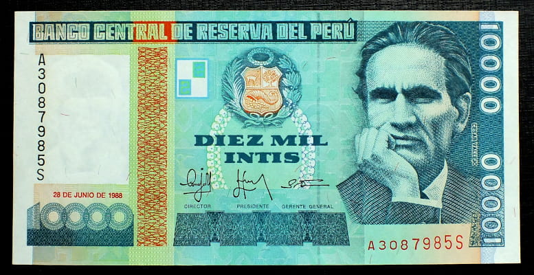10000 Intis - PERU