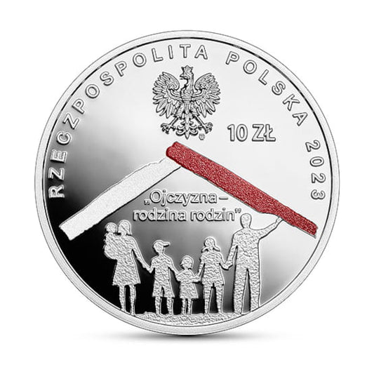 Moneta 10 zł „W Polskę wierzę” – Polska rodzina