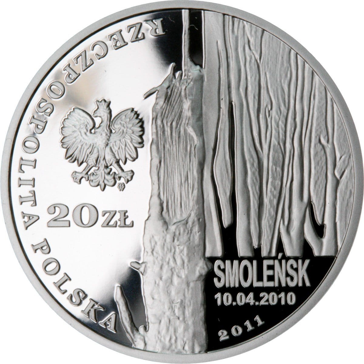 20 zł Smoleńsk - pamięci ofiar 10.04.2010 r.