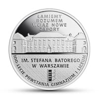 10 zł 100-lecie powstania Gimnazjum i Liceum im. Stefana Batorego w Warszawie