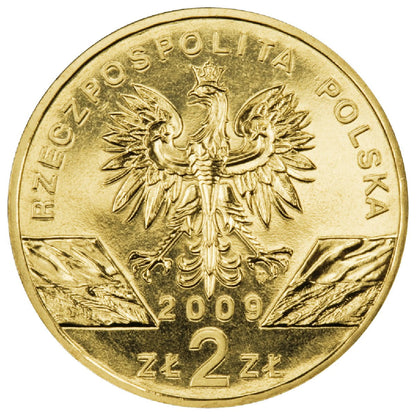 2 zł Jaszczurka zielona (łac. Lacerta viridis)