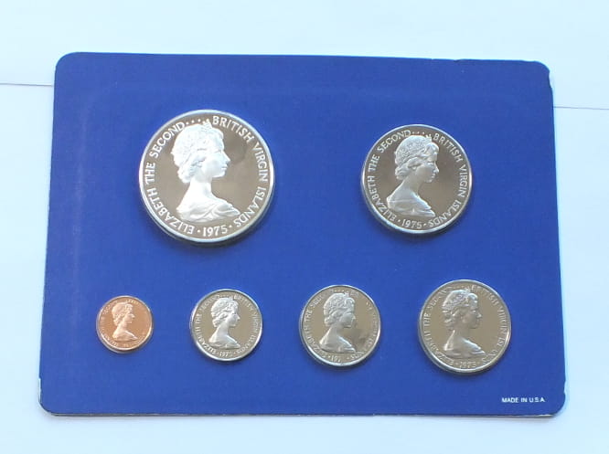 Set Virgin Islands Proof 1975  6 monet