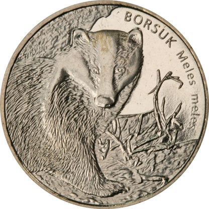 2 zł Borsuk (Meles meles)