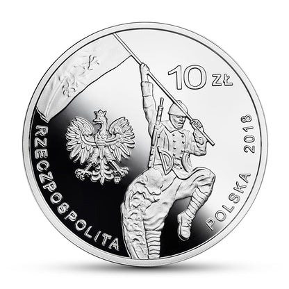10 zł 100-lecie czynu zbrojnego Polonii amerykańskiej
