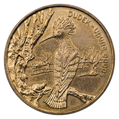 2 zł Dudek (łac. Upupa epops)