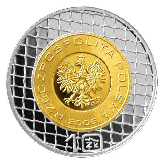 10 zł Mistrzostwa Świata w Piłce Nożnej: Niemcy 2006 (Ag+Au)