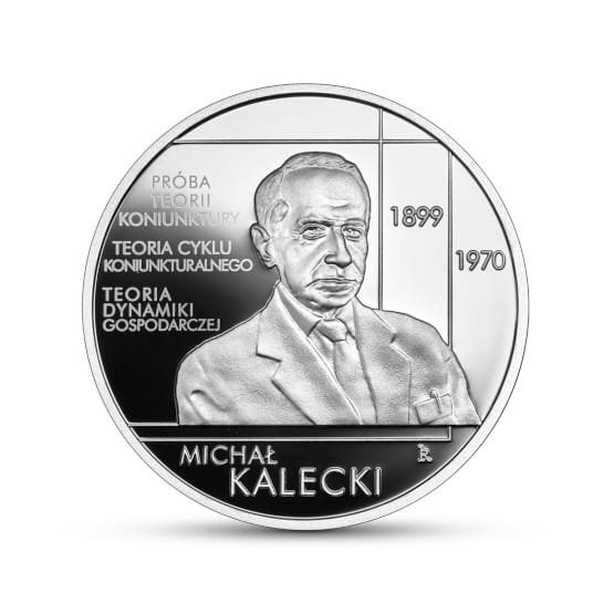 Moneta 10 zł Wielcy polscy ekonomiści – Michał Kalecki