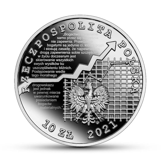 Moneta 10 zł Wielcy polscy ekonomiści – Adam Krzyżanowski