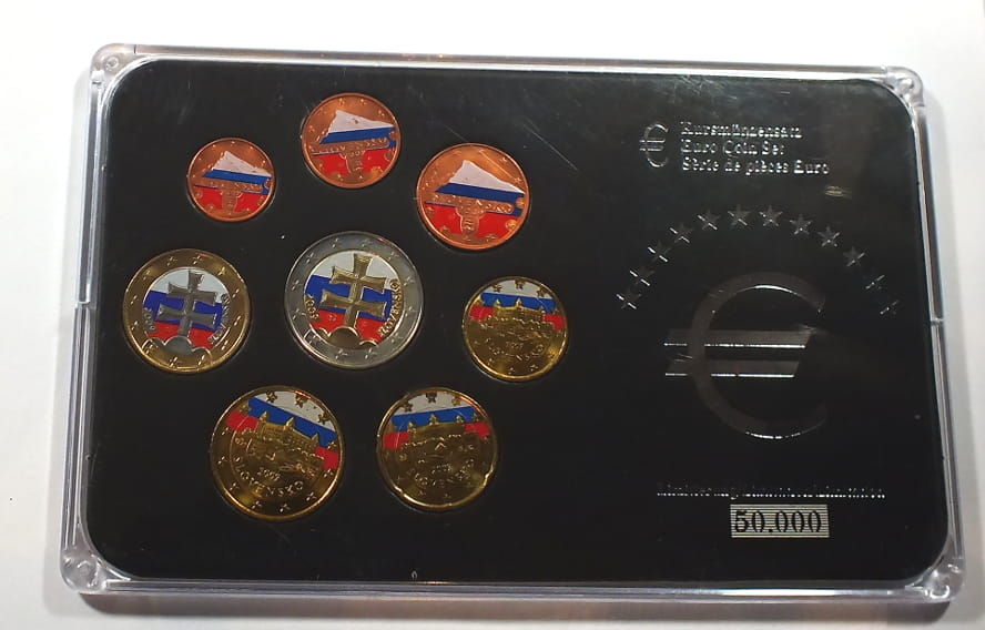 Zestaw euro wersja limitowana + numizmat SŁOWACJA